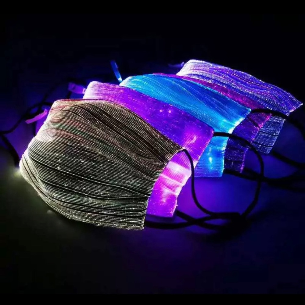 LED Light Up Rave Party Face Mask 7 Color Modes
